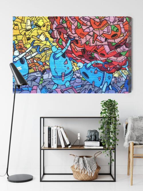 Obraz na płótnie Street Art Kolorowe roboty i wzory Premium Canvas - obrazek 9