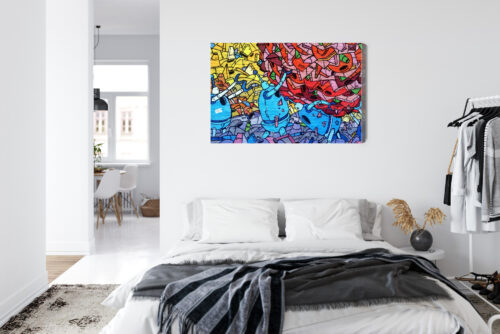 Obraz na płótnie Street Art Kolorowe roboty i wzory Premium Canvas - obrazek 7