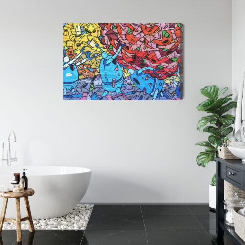 Obraz na płótnie Street Art Kolorowe roboty i wzory Premium Canvas - obrazek 5