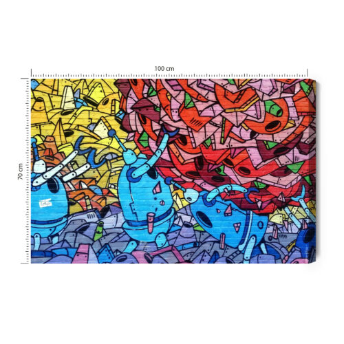 Obraz na płótnie Street Art Kolorowe roboty i wzory Premium Canvas