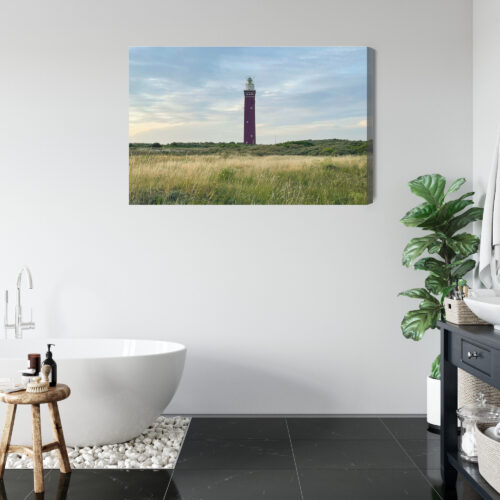 Obraz na płótnie Architektura Czerwona latarnia na wzgórzu Premium Canvas - obrazek 5