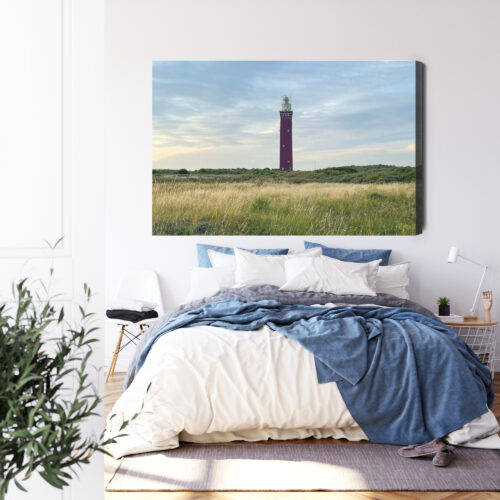 Obraz na płótnie Architektura Czerwona latarnia na wzgórzu Premium Canvas - obrazek 3