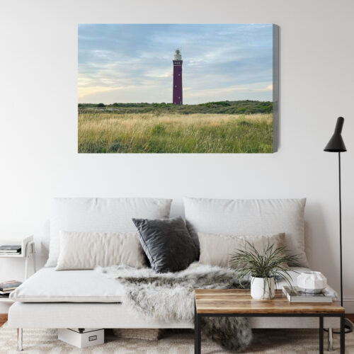 Obraz na płótnie Architektura Czerwona latarnia na wzgórzu Premium Canvas - obrazek 4