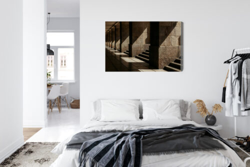 Obraz na płótnie Architektura Ceglane arkady w cieniu Premium Canvas - obrazek 7