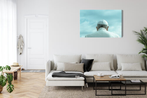 Obraz na płótnie Ludzie Papież w białej szacie od tyłu Premium Canvas - obrazek 6