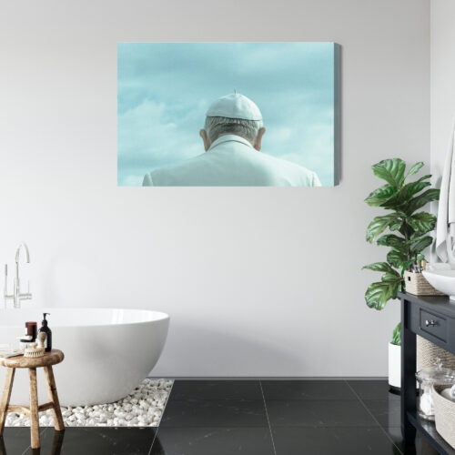 Obraz na płótnie Ludzie Papież w białej szacie od tyłu Premium Canvas - obrazek 5