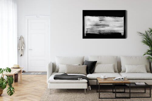 Obraz na płótnie Abstrakcja Minimalizm biały pędzel  Premium Canvas - obrazek 6