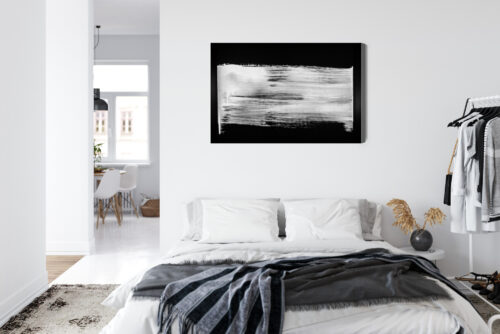 Obraz na płótnie Abstrakcja Minimalizm biały pędzel  Premium Canvas - obrazek 7