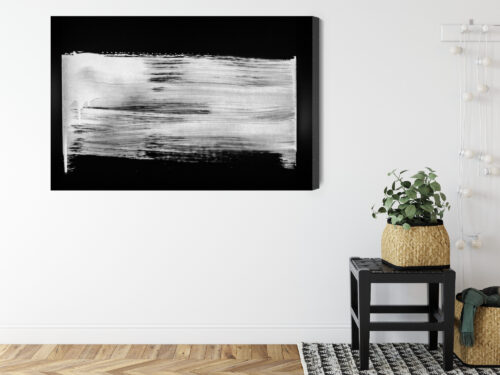 Obraz na płótnie Abstrakcja Minimalizm biały pędzel  Premium Canvas - obrazek 8