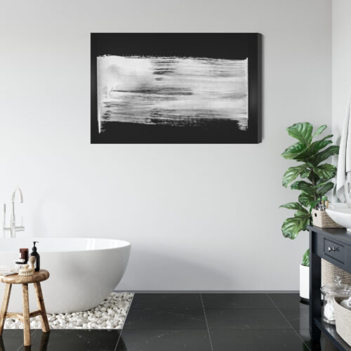 Obraz na płótnie Abstrakcja Minimalizm biały pędzel  Premium Canvas - obrazek 5