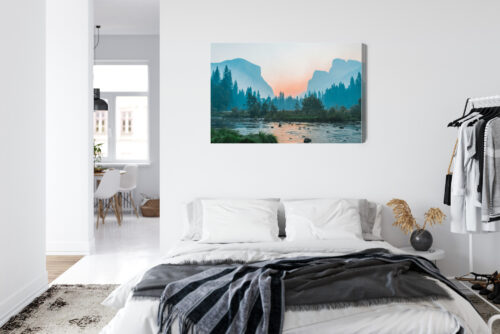 Obraz na płótnie Dolina Krajobraz Górski zachód słońca  Premium Canvas - obrazek 7