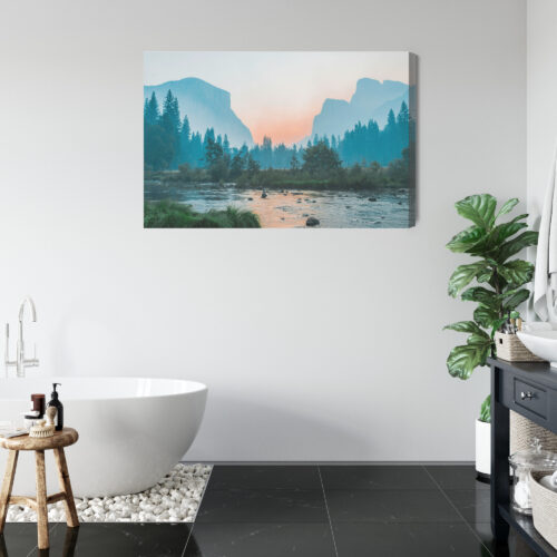 Obraz na płótnie Dolina Krajobraz Górski zachód słońca  Premium Canvas - obrazek 5