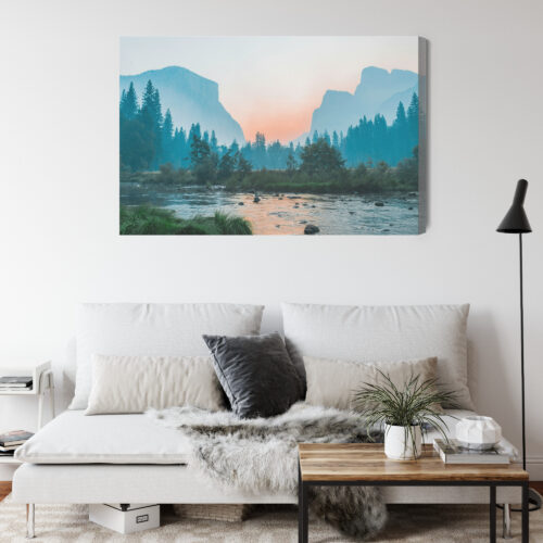 Obraz na płótnie Dolina Krajobraz Górski zachód słońca  Premium Canvas - obrazek 4