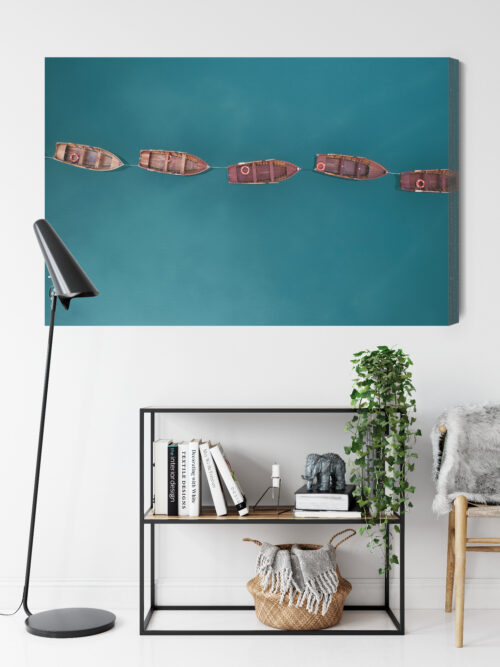 Obraz na płótnie Łodzie Minimalizm Widok z góry  Premium Canvas - obrazek 9