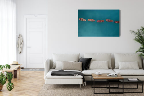 Obraz na płótnie Łodzie Minimalizm Widok z góry  Premium Canvas - obrazek 6