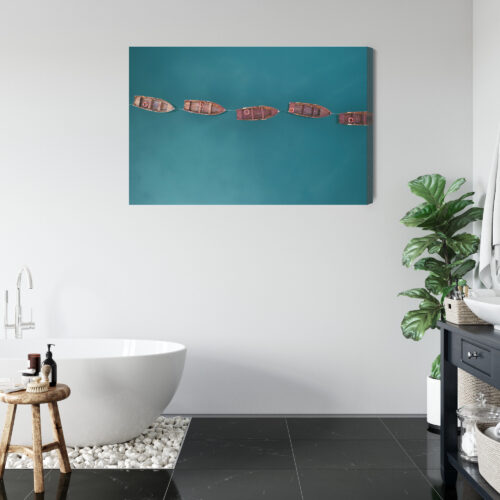 Obraz na płótnie Łodzie Minimalizm Widok z góry  Premium Canvas - obrazek 5