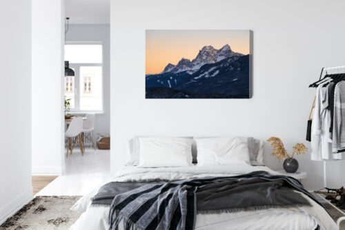 Obraz na płótnie Góry Fotografia Zimowy pejzaż  Premium Canvas - obrazek 7