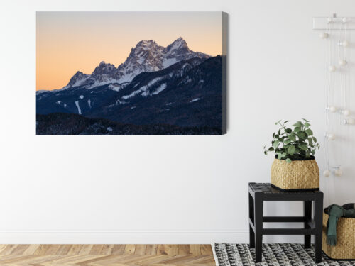 Obraz na płótnie Góry Fotografia Zimowy pejzaż  Premium Canvas - obrazek 8