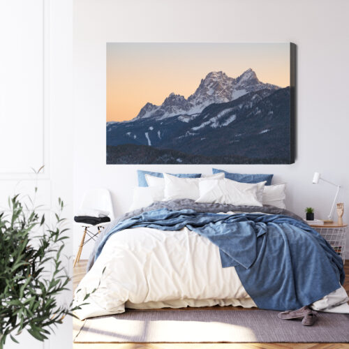 Obraz na płótnie Góry Fotografia Zimowy pejzaż  Premium Canvas - obrazek 3