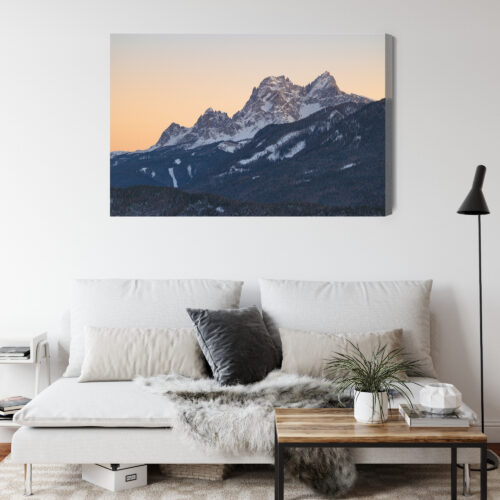 Obraz na płótnie Góry Fotografia Zimowy pejzaż  Premium Canvas - obrazek 4