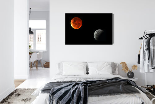 Obraz na płótnie Kosmos Fotografia Zaćmienie Księżyca  Premium Canvas - obrazek 7