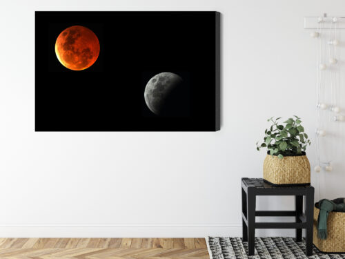 Obraz na płótnie Kosmos Fotografia Zaćmienie Księżyca  Premium Canvas - obrazek 8