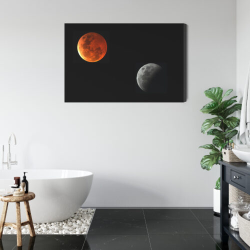 Obraz na płótnie Kosmos Fotografia Zaćmienie Księżyca  Premium Canvas - obrazek 5