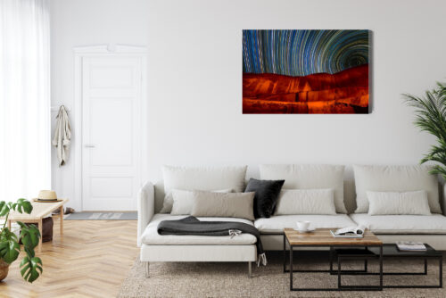 Obraz na płótnie Niebo Astrofotografia Gwiezdne szlaki  Premium Canvas - obrazek 6