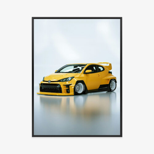 Plakat w ramie Toyota GR Yaris Sport Nowoczesne auto Premium