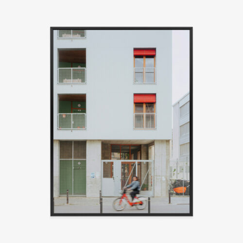 Plakat w ramie Architektura Nowoczesna Rowerzysta Premium