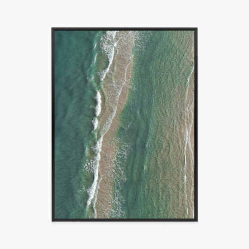 Plakat w ramie Plaża Minimalizm Fale z lotu ptaka Premium