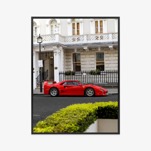 Plakat w ramie Ferrari F40 Klasyczny Samochód Premium