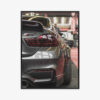 Plakat w ramie BMW M4 Sportowy Tył Garaż Premium