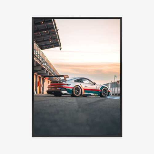 Plakat w ramie Porsche 911 Motorsport Tor wyścigowy Premium