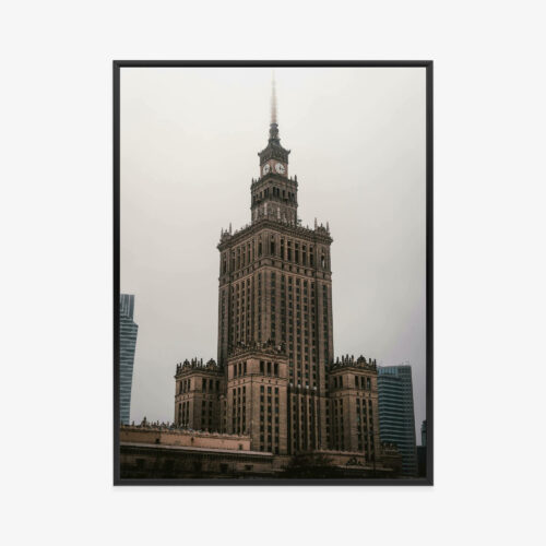 Plakat w ramie Pałac Kultury Architektura Warszawa Premium