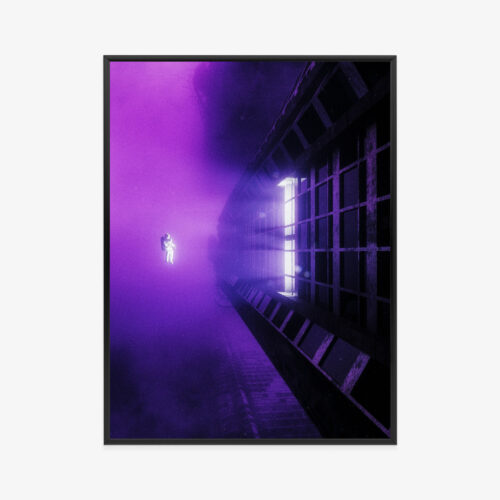Plakat w ramie Astronauta Przestrzeń Futurystyczna Premium