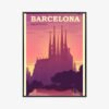 Plakat w ramie Barcelona Architektura Sagrada Familia Premium