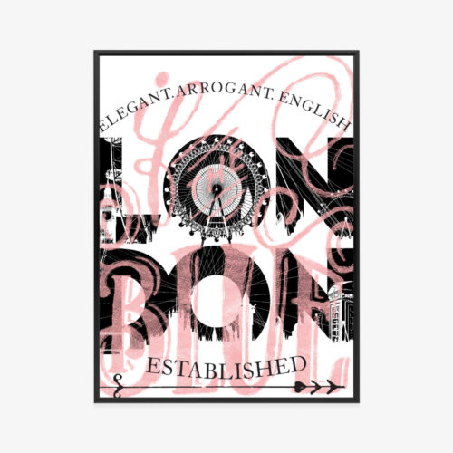Plakat w ramie Londyn Typograficzny miejski styl Premium