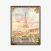 Plakat w ramie Wieża Eiffla Romantyczny bajkowy widok Premium