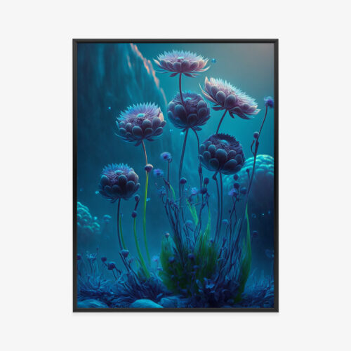 Plakat w ramie kwiaty Fantazyjny Podwodny ogród Premium