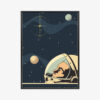 Plakat w ramie astronauta Retro Kosmos marzyciel Premium