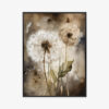 Plakat w ramie dmuchawce Styl artystyczny Subtelna natura Premium