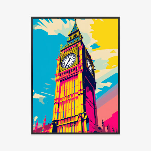 Plakat w ramie Big Ben Styl pop-art Kultowy symbol Premium