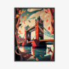 Plakat w ramie Londyn Tower Bridge Jesienny pejzaż Premium