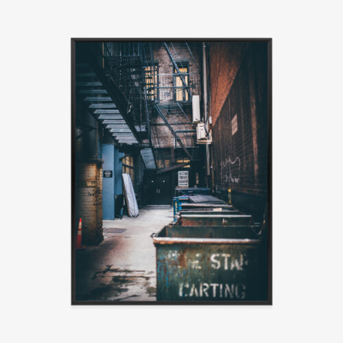 Plakat w ramie Nowojorskie zaułki Industrialny klimat Premium