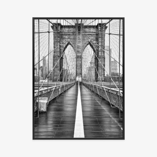 Plakat w ramie Nowy Jork Architektura Most Brookliński Premium