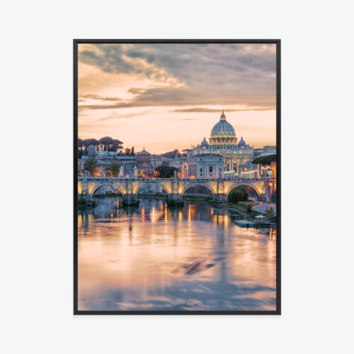Plakat w ramie Rzym Watykan zachód słońca Premium