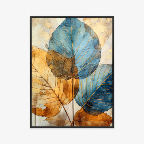 Plakat w ramie liście Botaniczny delikatny motyw Premium