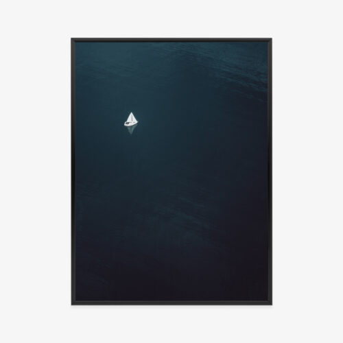 Plakat w ramie Żaglówka Minimalizm Spokój oceanu Premium