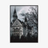 Plakat w ramie Zamek Gotycki Architektura Bajkowa sceneria Premium